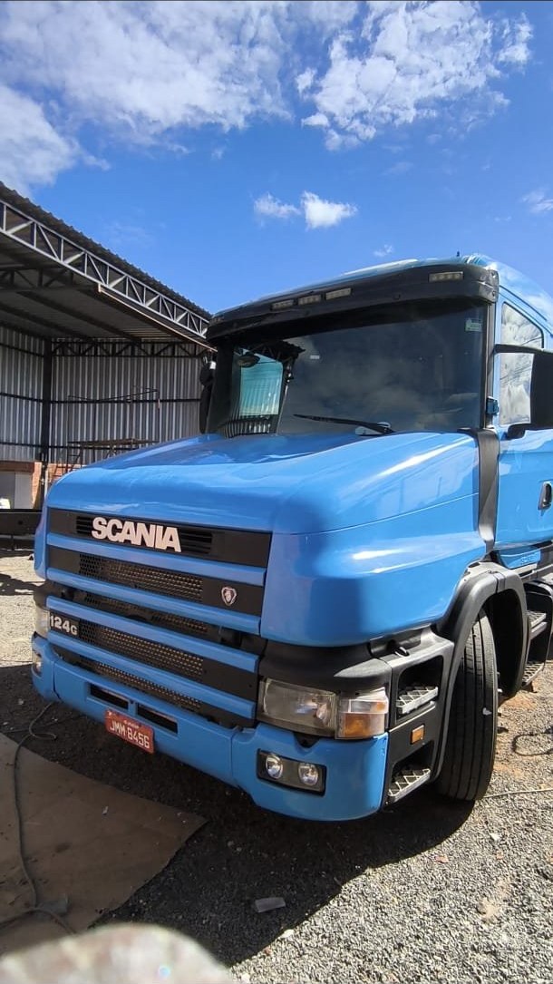 Scania 124G — repintura em azul